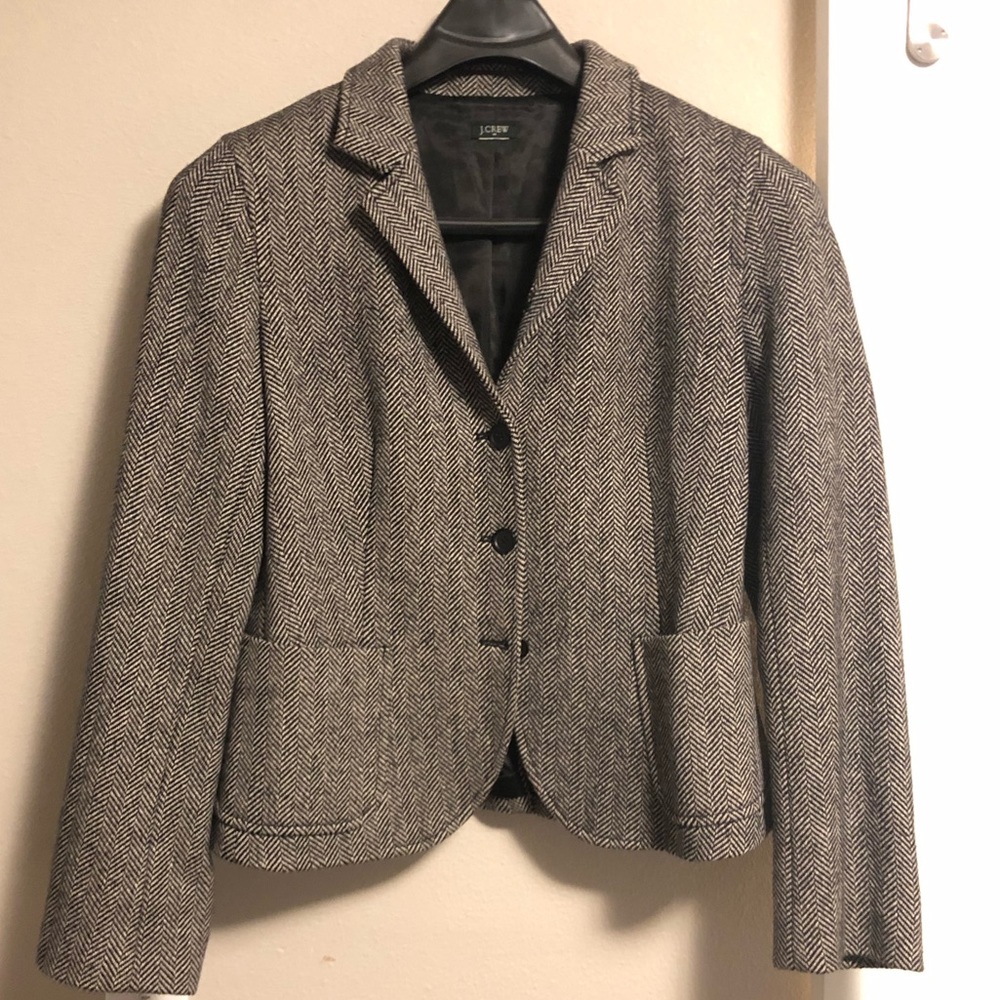 Vintage J Crew houndstooth wool blazer, size 12